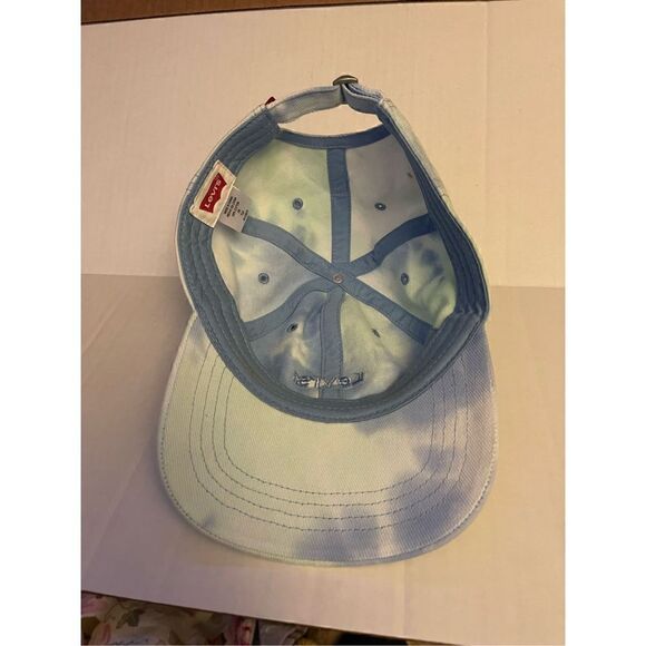 Levi’s Tie Dye Hat Women’s Blue Tonel Adjustable 100% Cotton Sports Athletic Hat - Picture 3 of 6